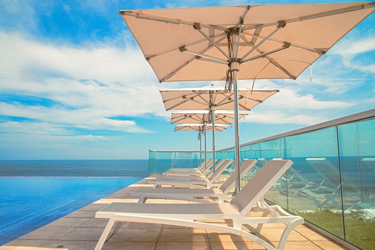 vakantie parasol zwembad